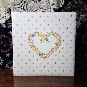Vintage 80s Photo Album Binder Rembrandt Jamie Heart 11.5"x12"